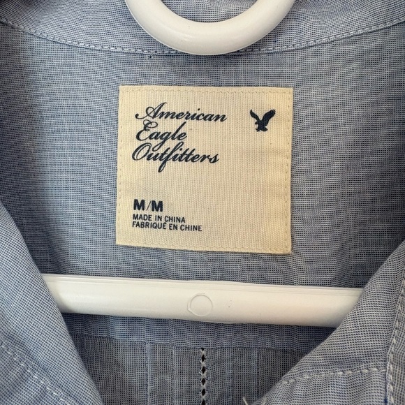 American Eagle Outfitters Button Down
Shirt Womens M Boyfriend Fit Blue - Picture 3 of 9